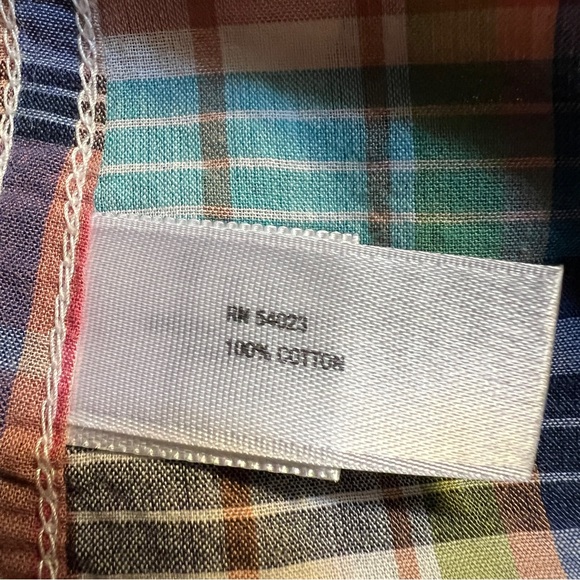 GAP Short Sleeve Shirt VTG Cotton Plaid Size XL - Picture 10 of 11